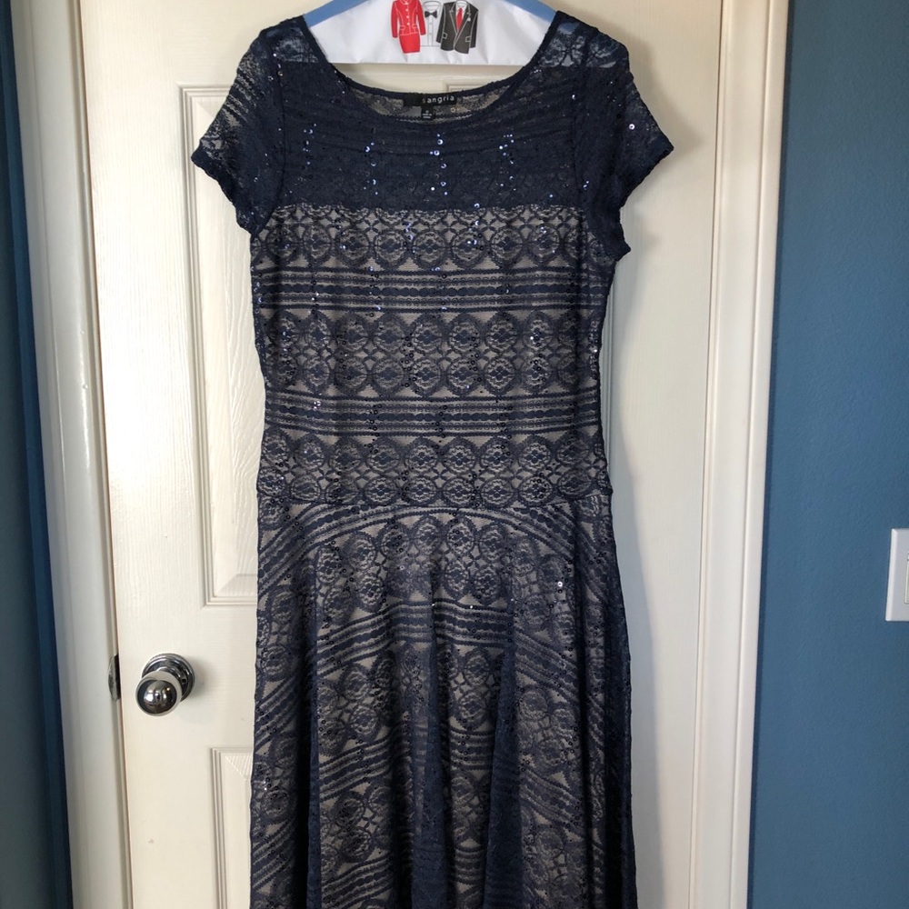Navy Sequin Dress